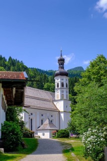 Kirche St. Michael, Sachrang, Sachranger Tal, Chiemgau, Upper Bavaria, Bavaria, Upper Bavaria,