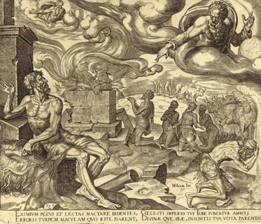 Biblical story of Job, God answers Job at the end of his difficult time of trial (Job chapters 38