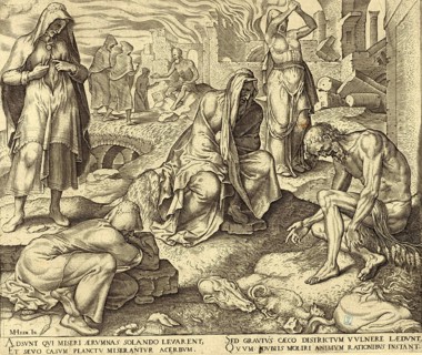 Biblical story of Job, Job on the dunghill describes the biblical scene (Job 2, 8) in which Job,