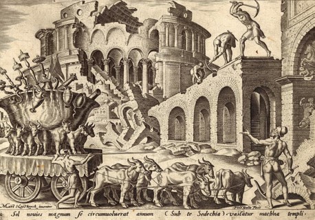 From The Disasters of The Jewish People: The Chaldeans carry away the temple treasures. The work