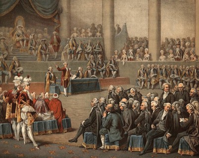 The opening of the Estates General (Etats generaux) on 5 May 1789 in Versailles by King Louis XVI