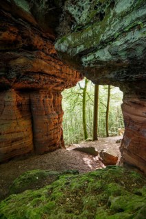 Sandstone Cliffs, Old Castle Rock, near Eppenbrunn, Palatinate Forest, Rhineland-Palatinate,