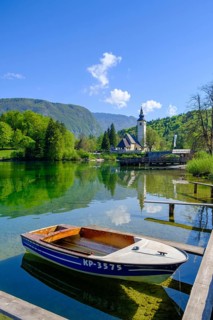 Church of Sv. Janeza Krstnika, Lake Bohinj, Lake Bohinj, Upper Carniola, Slovenia