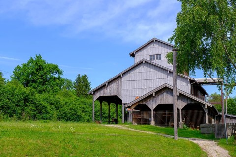 Alter Torfbahnhof, Museum, Kendlmühlfilzen, bei Grassau, Chiemgau, Upper Bavaria, Bavaria, Germany