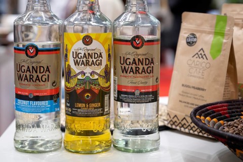 Uganda Waragi bottles, Bern, Switzerland