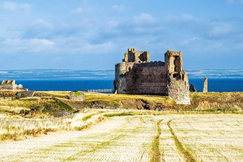 Ruins of Tantallon Castle, North Berwick, East Lothian, Scotland, UK