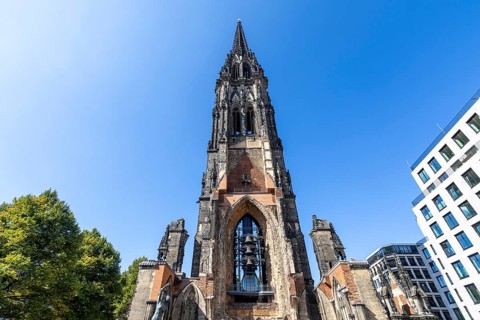 Former main church of St. Nikolai at Hamburg's Hopfenmarkt, Hamburg, Germany