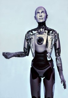 Humanoid robot for human-machine communication, artificial intelligence, AI, exhibition, history of