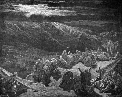 The third day on Mount Sinai, story, exodus, Second Book of Moses, chapter 19, verse 16, Bible, Old