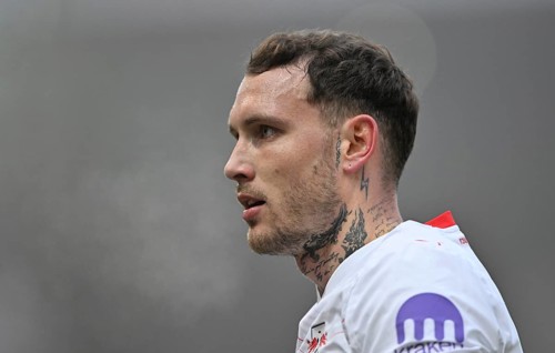 David Raum RasenBallsport RB Leipzig RBL (22) portrait Football Bundesliga, Voith-Arena,