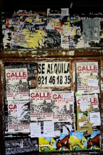 Bulletin board, cut, message, notice, cutout, lettered, lettering, de photos, fullness, close-up,