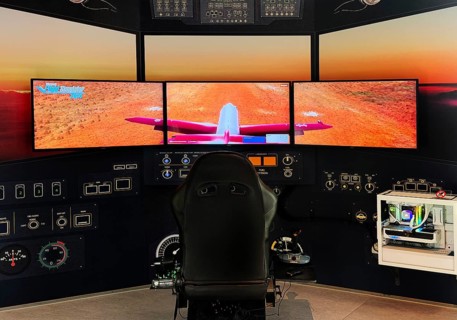 Flight simulator for computer games for entertainment purposes, Heinz Nixdorf MuseumsForum,