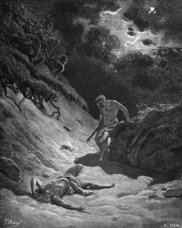 First book of Moses, chapter 4, verse 8, Bible, Cain tells his brother Abel, Old Testament,