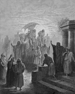 First book of Moses, chapter 24, verse 64, Isaac receives Rebecca, Rebecca has discovered Isaac and