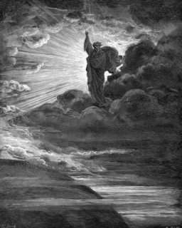 First Book of Genesis, chapter 1, verse 3, God spoke, There shall be light, Bible, Old Testament,