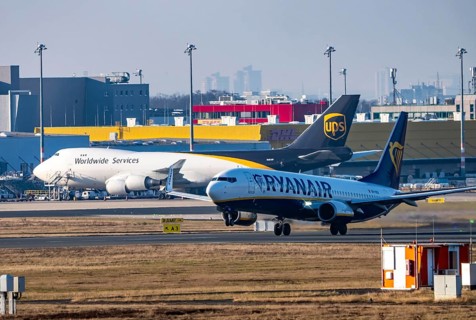 Ryanair Boeing 737 takes off at Cologne/Bonn Airport, North Rhine-Westphalia, Germany