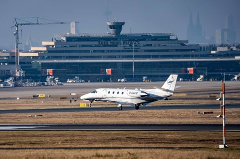 Cessna 560XL Citation XLS, D-CAFE, the private German airline Silver Cloud Air, lands at