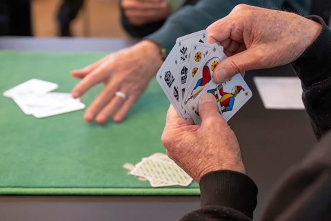 Jassen playing cards, Zug, Switzerland