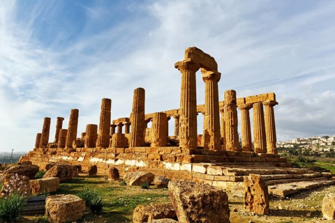 Temple of Heracles, ruins in the Valley of the Temples, restoration, Valley of the Temples,