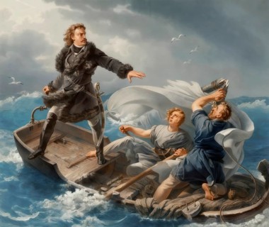 Storm at the Lake Ladoga, Peter the Great, Peter I or Pyotr Alexeyevich Romanov, 1672-1725, Emperor