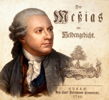 Portrait of Friedrich Gottlieb Klopstock, 1724 - 1803, German poet, digitally edited, title of the
