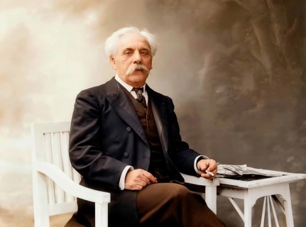 Portrait of Gabriel Urbain Fauré, 1845 – 1924, French composer, digitally edited according to a