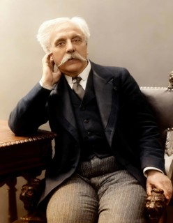 Gabriel Fauré, 1845 – 1924, French composer, digitally edited according to a photograph by Eugène
