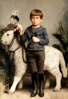 Portrait of Franz Kafka as a child, 5 years old, German-speaking Bohemian novelist, digitally