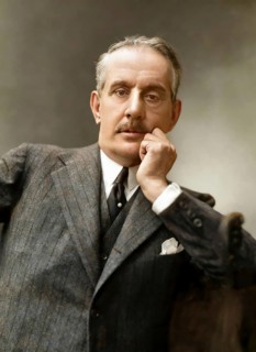 Giacomo Puccini, 1858 –1924, Italian composer, digitally edited according to a photograph by