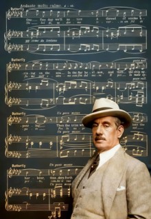 Giacomo Puccini, 1858 –1924, Italian composer, digitally edited according to a photograph by