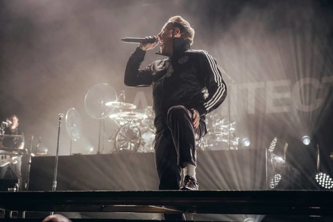 Singer Samuel David Carter from Architects live on European Tour 2026 in the Berlin Velodrome on 22