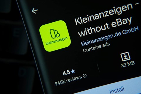 Dhaka, Bangladesh- 27 July 2025: Kleinanzeigen app from Google Playstore is displayed on a