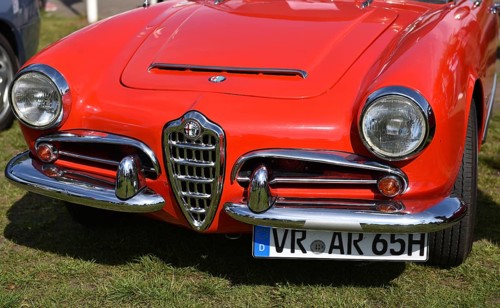 Alfa Romeo Giulia Spider 1965, Giulia Spider, at Oldtimer Exhibition, Prerow, Mecklenburg-Western