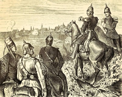 The Prince of Prussia in front of restful, German Revolution of 1848-1849, Prussian siege of