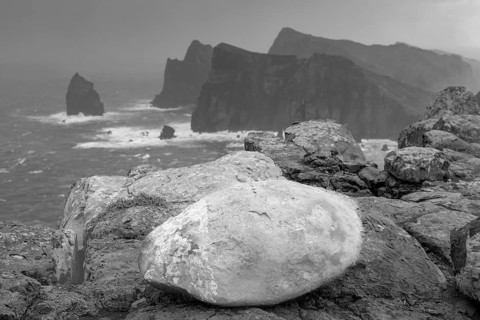 Rock formations in the Atlantic Ocean, volcanic peninsula, Ponta de São Lourenço, Ponta de Sao