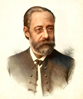 Bedrich Smetana, 1824 – 1884, Czech composer, digital edited according to illustration by Jan