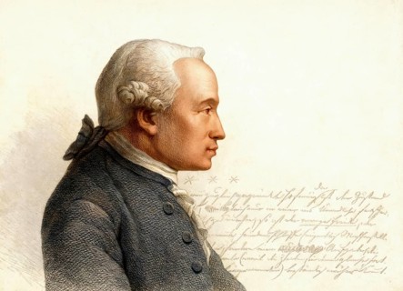 Immanuel Kant, 1724 - 1804, German philosopher of the Enlightenment, digitally altered, Historical