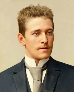 Hugo von Hofmannsthal, 1874-1929, Austrian novelist and poet, digital edited according to a