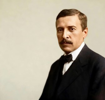 Hugo von Hofmannsthal, 1874-1929, Austrian novelist and poet, digital edited according to a