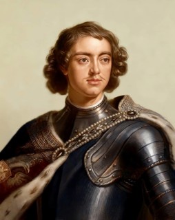 Portrait of Peter the Great, Peter I or Pyotr Alexeyevich Romanov, 1672-1725, Emperor of the