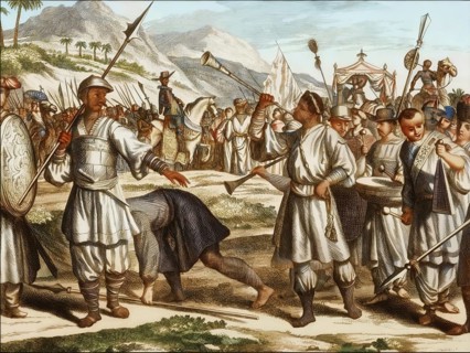 Vasco de Gama's arrival at the Samudrin von Calicut, Kozhikode, state of Kerala in India, 20 May