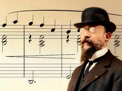Erik Satie, 1866 – 1925, a French composer and pianist, notesheet for Gymnopédie No. 1, digitally