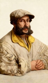 Portrait of Bernhard Krechting, German leader of the Münster Anabaptists, digitally edited