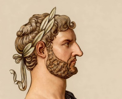 Hadrian or Publius Aelius Hadrianus Augustus, 76 - 138, Roman emperor, digitally edited