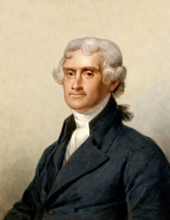 Portrait of Thomas Jefferson, 1743 - 1826, third president of the United States and principal