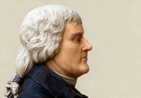 Portrait of Thomas Jefferson, 1743 - 1826, third president of the United States and principal