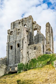 Ruins of Corfe Castle, Wareham, Dorset, England, United Kingdom