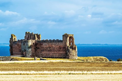 Ruins of Tantallon Castle, North Berwick, East Lothian, Scotland, UK