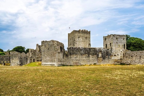Ruins of Portchester Castle, Portchester, Fareham, Hampshire, UK