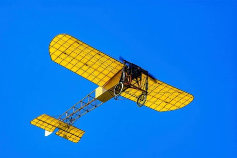 Flight demonstration of a replica Bleriot XI La Manche by Mikael Carlson as part of the 16th